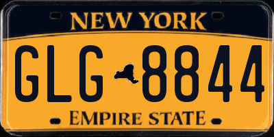 NY license plate GLG8844