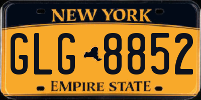 NY license plate GLG8852