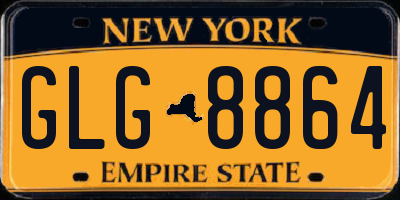 NY license plate GLG8864