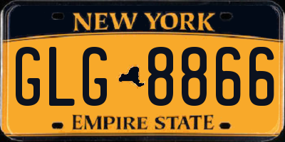 NY license plate GLG8866