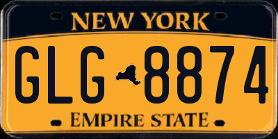 NY license plate GLG8874