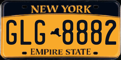 NY license plate GLG8882