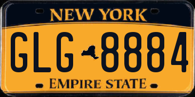 NY license plate GLG8884