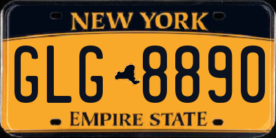 NY license plate GLG8890