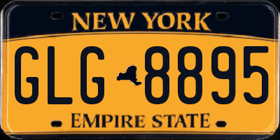NY license plate GLG8895