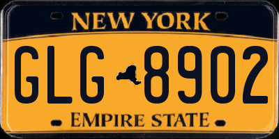 NY license plate GLG8902
