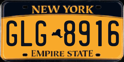 NY license plate GLG8916