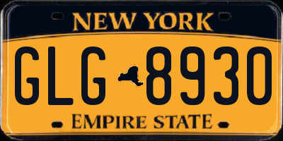 NY license plate GLG8930
