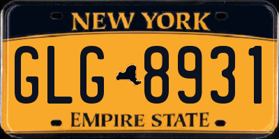 NY license plate GLG8931
