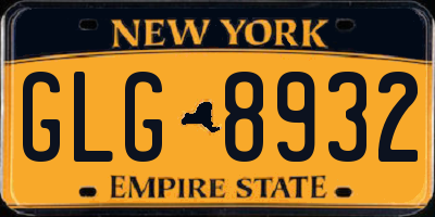 NY license plate GLG8932