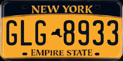 NY license plate GLG8933
