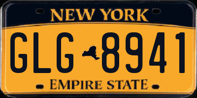 NY license plate GLG8941