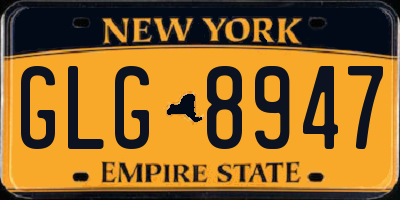 NY license plate GLG8947