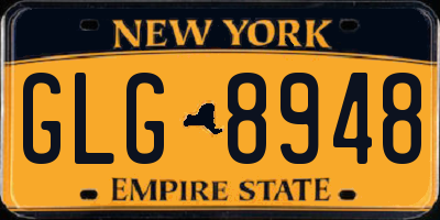 NY license plate GLG8948