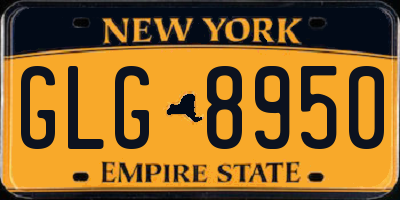 NY license plate GLG8950