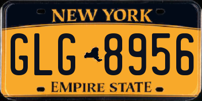 NY license plate GLG8956