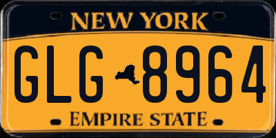 NY license plate GLG8964