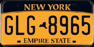 NY license plate GLG8965