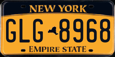 NY license plate GLG8968