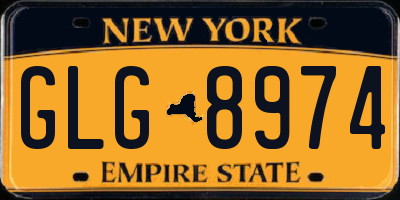 NY license plate GLG8974