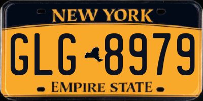NY license plate GLG8979