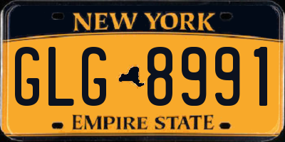 NY license plate GLG8991