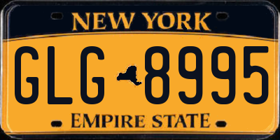NY license plate GLG8995