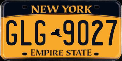 NY license plate GLG9027