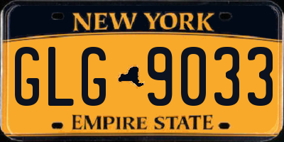 NY license plate GLG9033