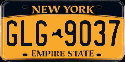 NY license plate GLG9037