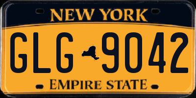 NY license plate GLG9042