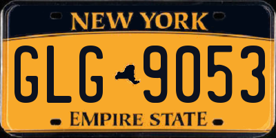 NY license plate GLG9053