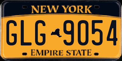 NY license plate GLG9054