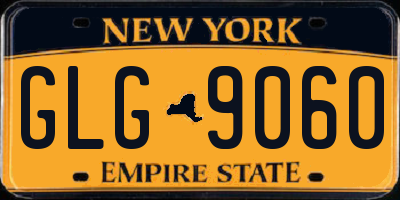 NY license plate GLG9060