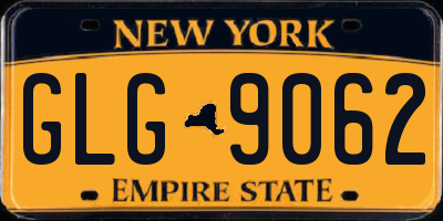 NY license plate GLG9062