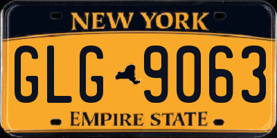 NY license plate GLG9063