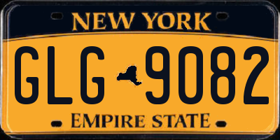 NY license plate GLG9082
