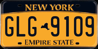 NY license plate GLG9109