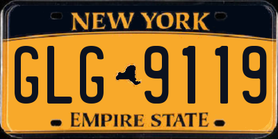 NY license plate GLG9119