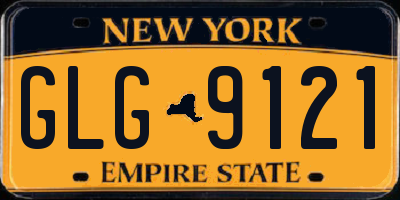 NY license plate GLG9121