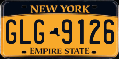 NY license plate GLG9126