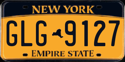NY license plate GLG9127