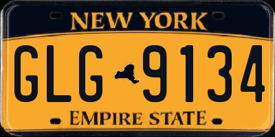 NY license plate GLG9134