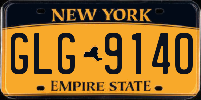 NY license plate GLG9140