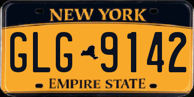 NY license plate GLG9142