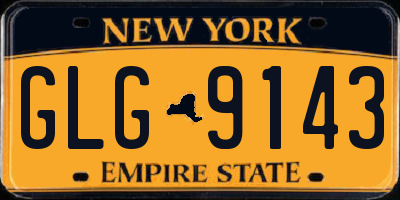 NY license plate GLG9143