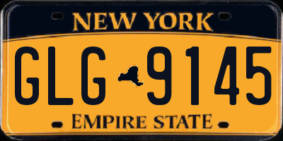 NY license plate GLG9145