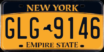 NY license plate GLG9146