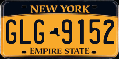 NY license plate GLG9152