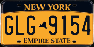 NY license plate GLG9154